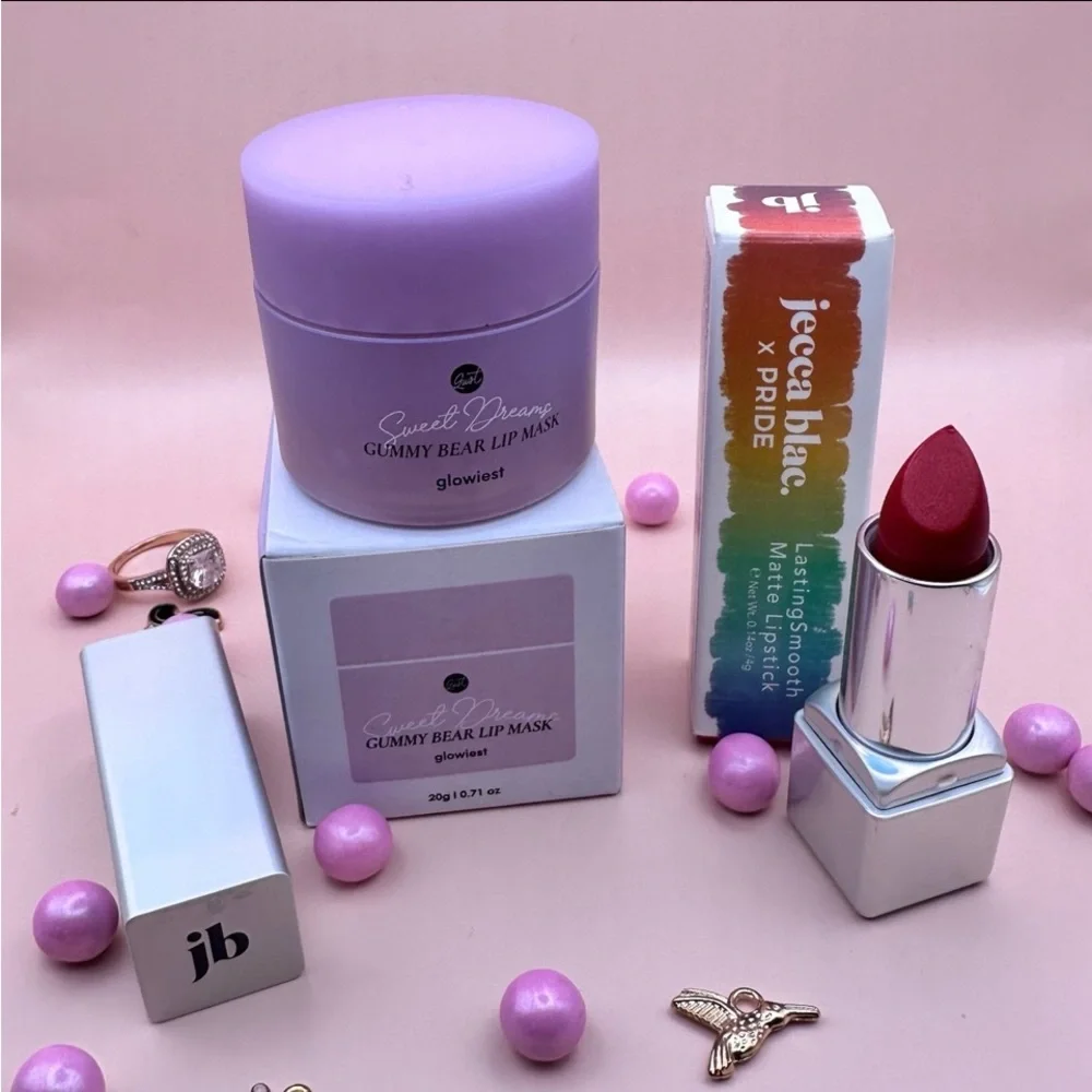 Glowiest Sweet Dreams Nourishing, Plumping Lip Mask & Jecca Blac Lipstick NIB